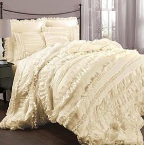 Lush Comftr Set In Ivory KING Siz PLUS..