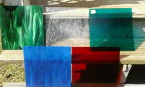 5-12"x12" Stained glass Sheets