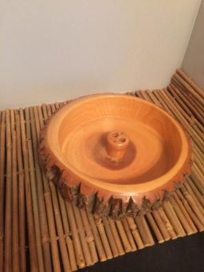 Wooden Nut Bowl Mid Century
