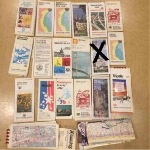 Lot of over 15 vintage maps