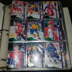 Assorted Hockey Card Binder