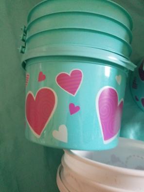 Buckets with hearts
