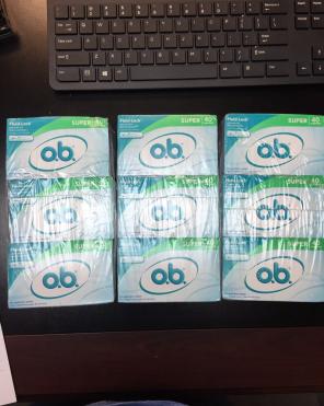 9 Boxes Of O.B. Tampons