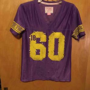 NWOT vs pink LSU jersey Xs