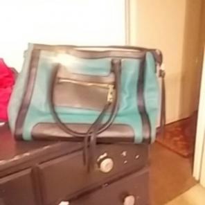 Steve madden teal black purse
