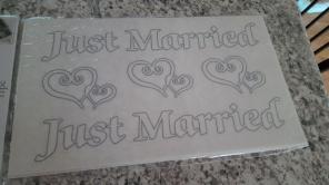 Wedding decoration car cling