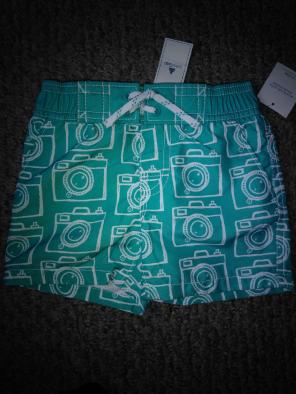 NWT baby Gap aqua camera swim trunks