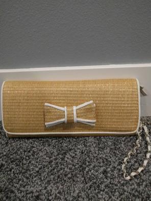 New Natural Straw Clutch
