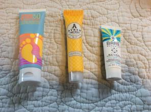 Two Mini sunscreen & One Mini Handcream.