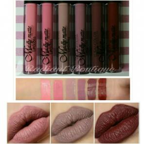 6 PCS MATTE LIQUID LIPSTICKS MAUVE