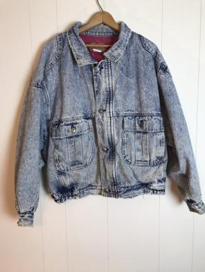 Vtg Levis Acid Wash Denim Trucker Jacket