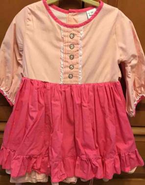 Wildling well dressed wolf pink dress 3t