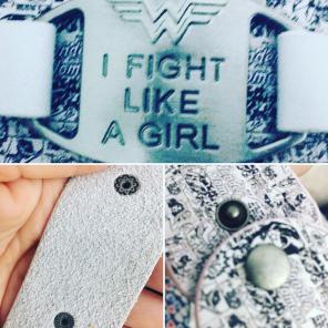 Wonder Woman Fight Like A Girl Bracelet