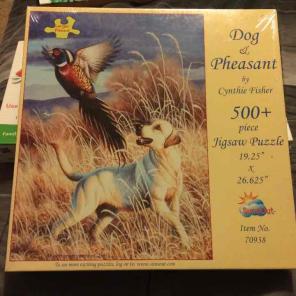 Dog and pheasant 500 pieces puzzle