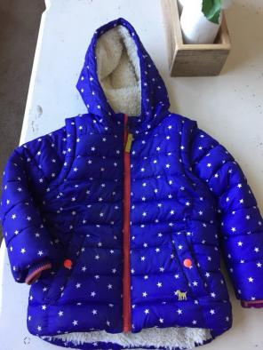 Mini Boden Purple 2 In 1 Coat/vest 5/6