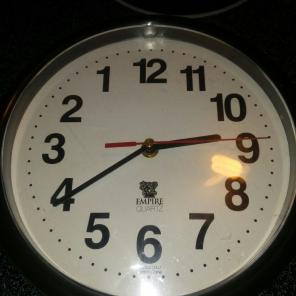 Empire Quartz Black Clock