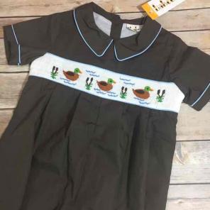 Babeeni Smocked Ducks Longall NEW 2 Boy
