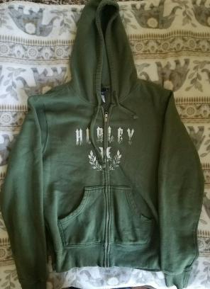 Hurley zip front hoodie, women's L