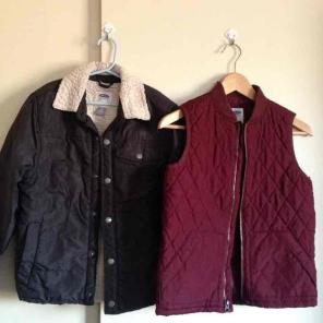 Boys jacket and vest Old navy size med 8