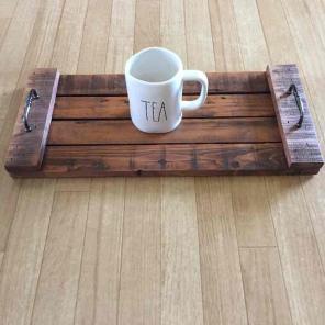 Rae Dunn Mug and Distressed Tray