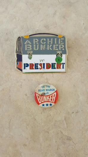 Vintage Archie Bunker For President Pins