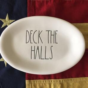 Rae Dunn DECK THE HALLS Oval - FREE SHIP