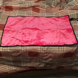 Pink velvet changing pad