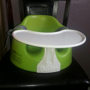 Bumbo seat with tray.