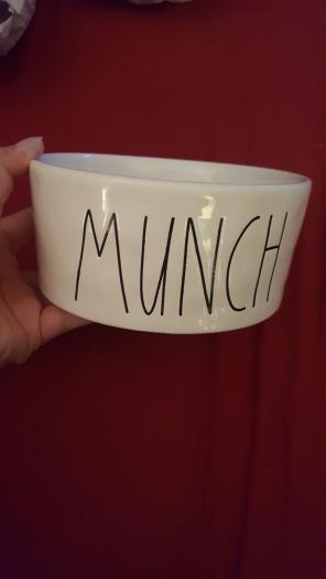 Rae Dunn Munch Dog bowl