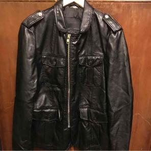 Zara men's Faux leather zip blazer Sz XL