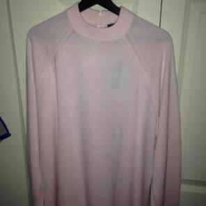 Karen Scott light pink mock neck sweater