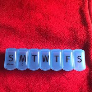 Vitamin Pill Blue Daily Case 7 Day