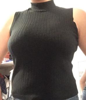 Black Knit Turtle Neck