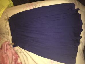 Navy Blue Half Up Half Down Skirt