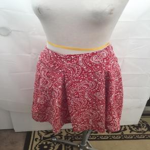 Tommy Hilfiger Pleated Red Cream Skirt8