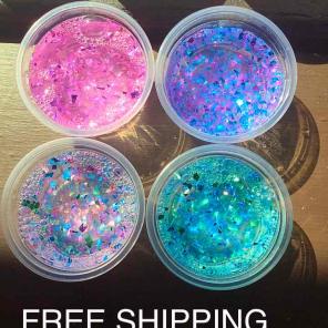 4 Confetti Slimes free shipping