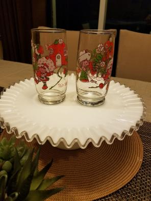 RESERVED strawberry shortcake glasses