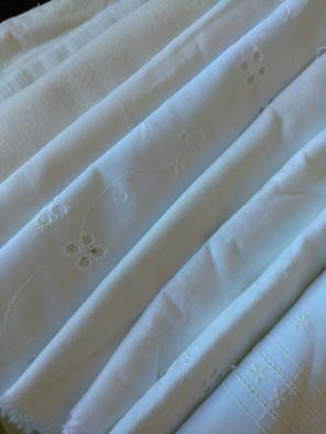 Vintage Fabric Lot Cotton Muslin Remnant