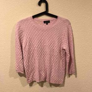 TopShop pink scallop texture sweater
