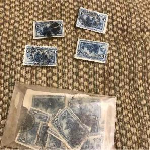 (28) 1c Columbus Sight of Land stamps