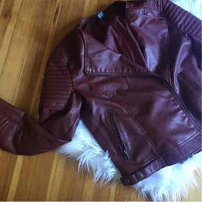 Forever 21 Dark Red faux leather jacket