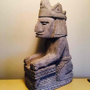 Aztec Concrete Statue Vintage from Mexic