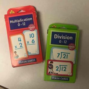 Multiplication and Division Flash Cards