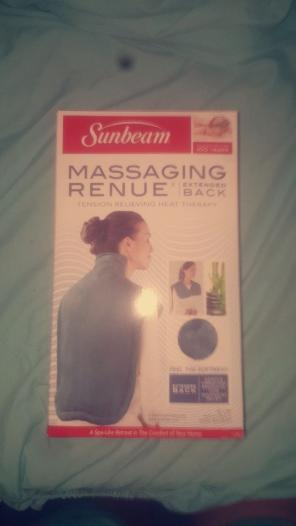 Sunbeam back massaging heating pad.
