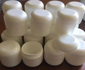 Double-walled White Plastic Jars