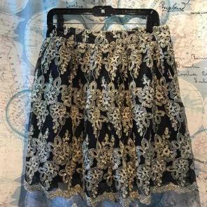 Black & Gold Tapestry Skirt