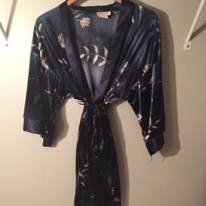 Robe Navy Satin Size M