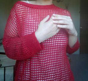 Sparkle red knit sweater