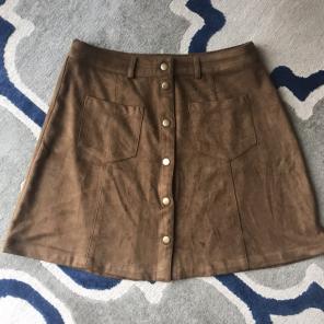 Harlowe and Graham Suede Skirt