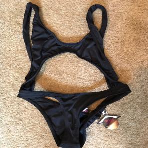 Black Cut Out Swimsuit
